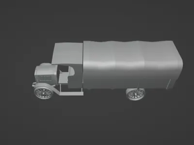 Republic Closed Truck Low-poly 3D model