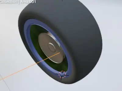 Wheel  Low-poly 3D model