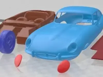 Jaguar E type 1962 Printable Car  3D print model