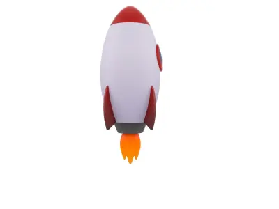 Cartoon rocket 3D model by cartoonobjects