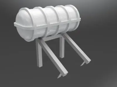 Life raft container 3D model  3D model