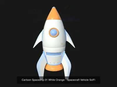 08 Cartoon Spaceship Collection - Spacecraft Vehicle SciFi 3D Model Pack