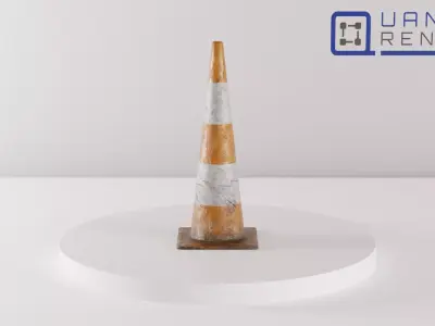 Traffic Cone 001 Low-poly 3D model