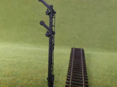 Railway Semaphore static restricted speed 1-87 resin 3D print model