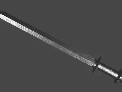 Gladius sword with Khora handle Low-poly 3D model