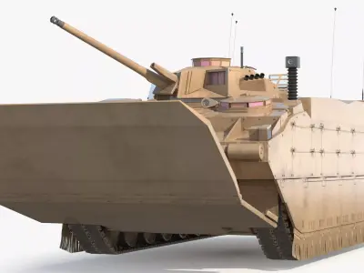 US Marine Expeditionary Fighting Vehicle Rigged 3D model purchase