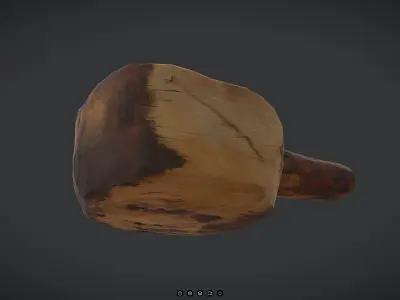 Rustic Wooden Cup 2 Low-poly 3D model