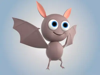 Cartoon Bat 3D model