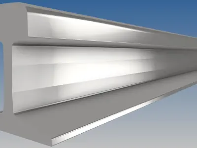 British Standard-EN13674  46E4  rail 3D model