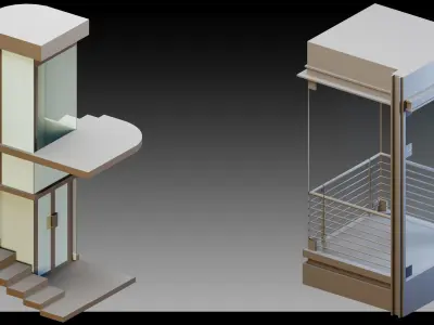 30 Elevators and Escalators- High detail 3d models 3D model