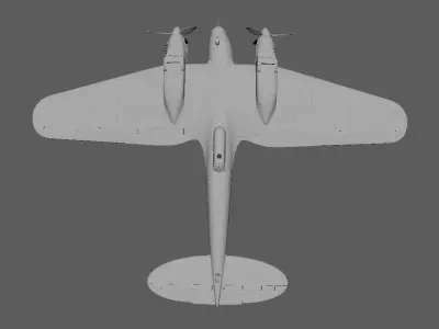 He-111 World War II air bomber 3D CG model 3D model