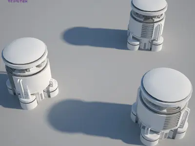 Industrial Building 10 Low-poly 3D model