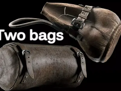 two bags Low-poly 3D model