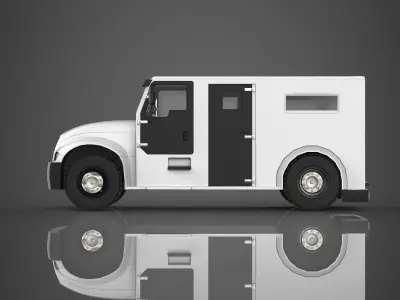 military truck 3D model by Deepocean
