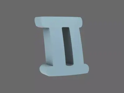 Space Knights DV04 Standard Roman Numeral 02 Shoulder Symbols 3D print model