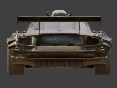 Wasteland Vanguard Raider Supercar Low-poly 3D model