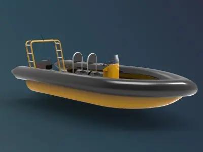 rigid inflatable boat  3D model