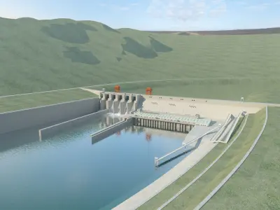 Hydroelectric Power Station 1 3D model