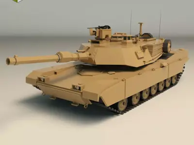 Low Poly Tank 02 Low-poly 3D model