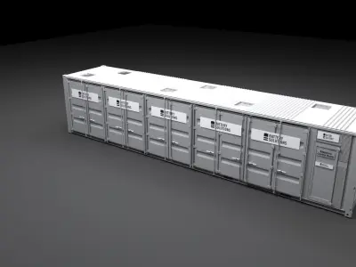 Battery Energy Storage System Container BESS 3D model