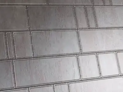 Industrial Rectangular Metal Panels PBR Seamless Texture