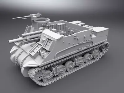 M7 Priest Scale model 3D print model