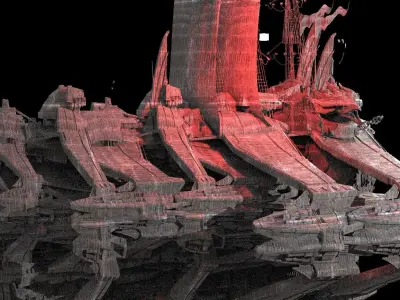 Dark Dreadnaught airship 6 3D model