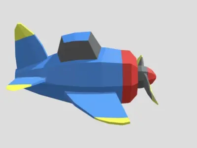Aviao airplane with propellers Free 3D model