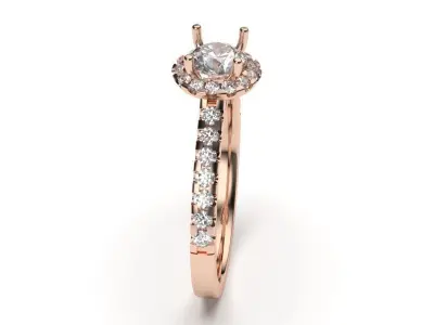 solitaire with ring sizes  8 part S47 3D print model