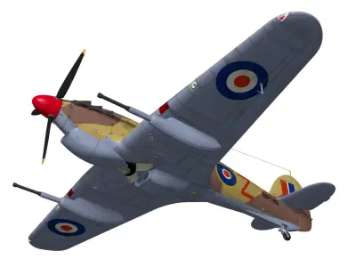 Hawker Hurricane MK2d 3D model