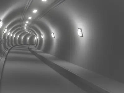 Subway Tunnel  Low-poly 3D model