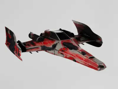 Star Fighter Pack Low-poly 3D model