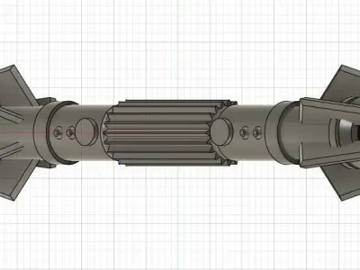 Exar Kun Lightsaber Free 3D print model