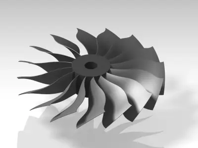 Aircraft fan Free low-poly 3D model
