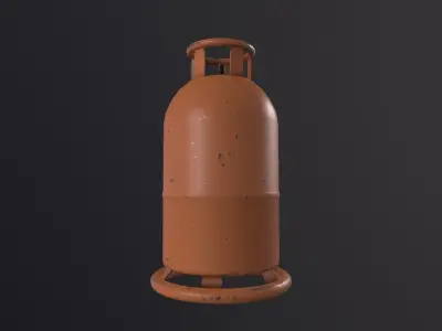 Cooking Gas Cylinder 3D Model Low-poly 3D model