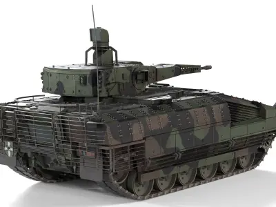 Puma 6x6 IFV Low-poly 3D model