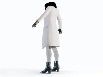 Winter Clothing for Female 3D model