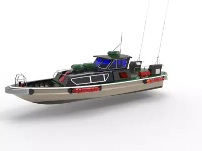 Aluminium Patrol Boat 1 3D model