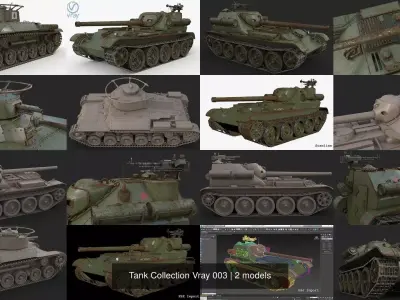 Tank Collection Vray 003 3D Model Pack