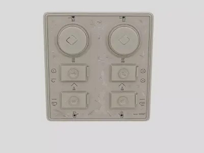 Industrial Machine Control Button Panel for 3D print 3D model