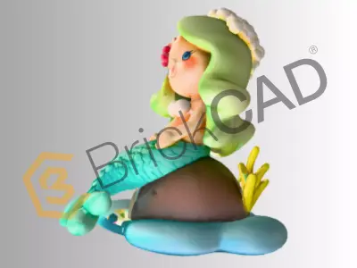 Mermaid 3D Model High Detail Fantasy Character 3D model