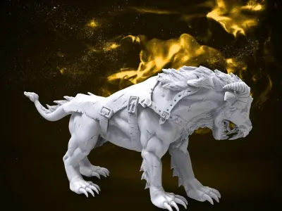 Fire Lion Free 3D model