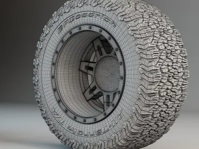 Off Road Tire Dirty 3D model
