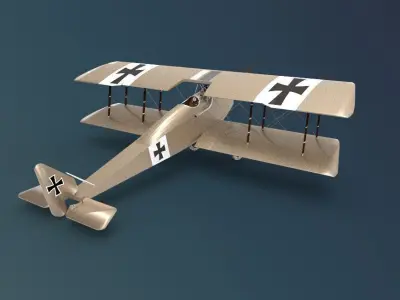 Halberstadt D series 3D model buy