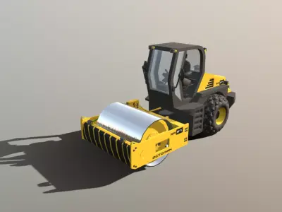 Road Roller - RR57 Low-poly 3D model
