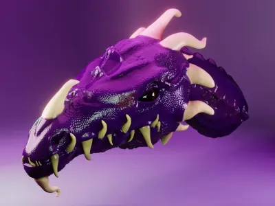 Dragon head Free 3D model