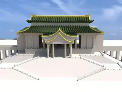 ba sing se train station from avatar the last airbender 3D model