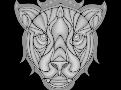Decorative lion Free 3D model