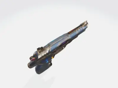 futuristic laser pistol 3D model