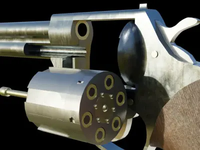 LOW POLY REVOLVER Free low-poly 3D model buy